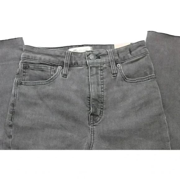 NWT Madewell Jeans Size 24 Curvy High Rise Skinny Gray Distressed Denim - Picture 5 of 16